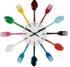 Wall Clock Coloured Cutlery
