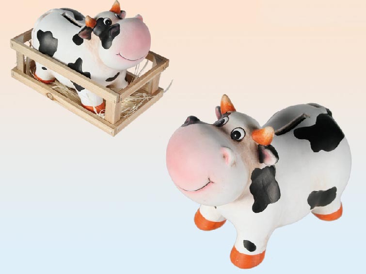 Noche controlador Poner Ceramic Cow Bank | Buy at Wholesale Prices