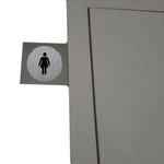 Stainless steel stickers Signs of bathrooms (Pack 8)