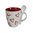 Hearts Ceramic Mug with spoon