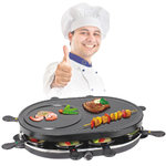 Raclette 8 pans and Grill plate with Crepe Part | Tristar RA2944