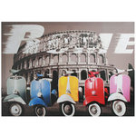 Cuadro Motos Multicolores en Roma 50 x 70